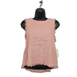 NWT Altar's State Double Gauze High Neck Loose Fit Tank Size XS Pink